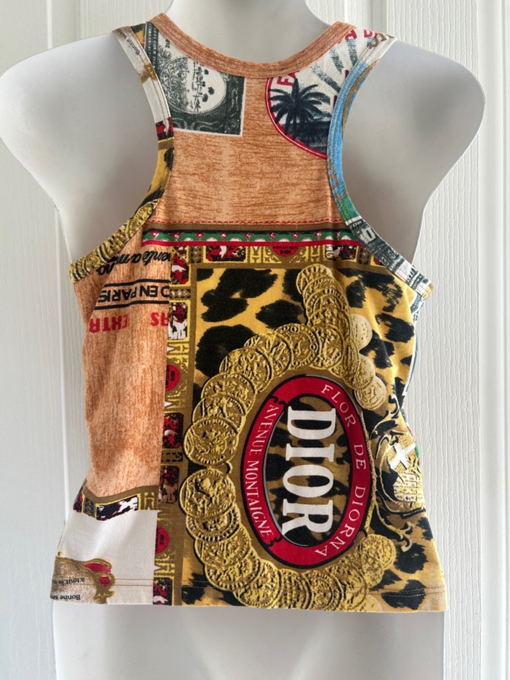 Dior Multicolor Graphic Tank Top with Red and Blue Accents - Picture 2 of 4
